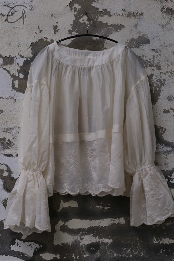 Pengtai Medication Room Clothing-Material Healing Line Short DOLLY Blouse PT-MRS25A03-1-BAI White